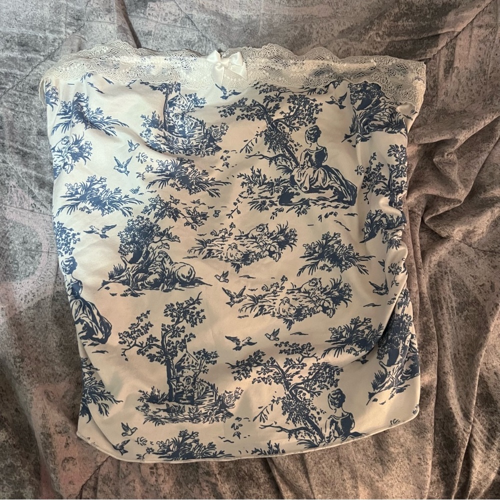 Floral Lacey Tube Top